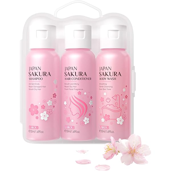 Amazon.com : Travel Size Sakura Mini Bath & Hair Care Set