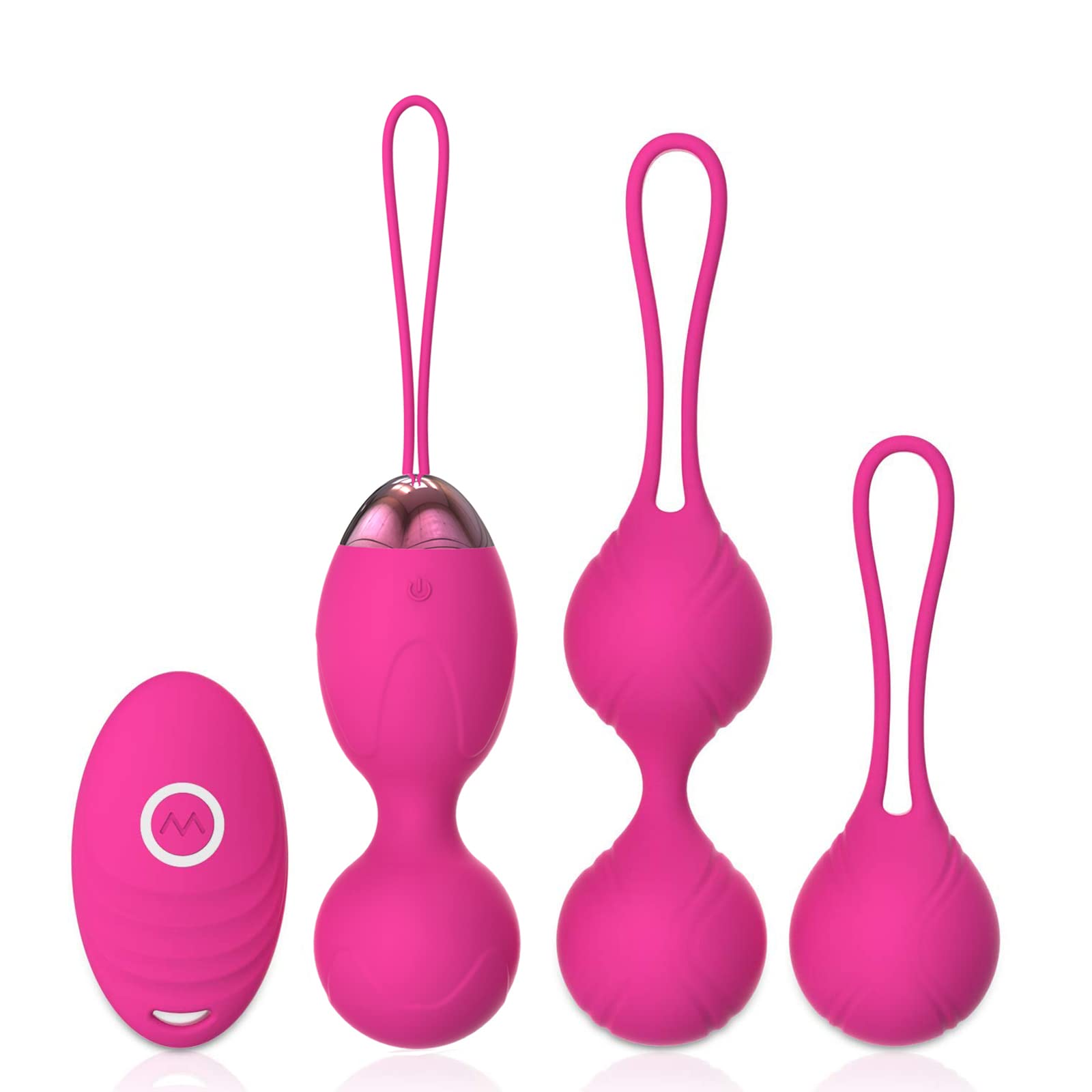 2 in 1 Kegel Exercise Weights Kit, Pelvic Exercise Balls with Remote, Bladder Control & Pelvic Floor Strengthening Device for Women