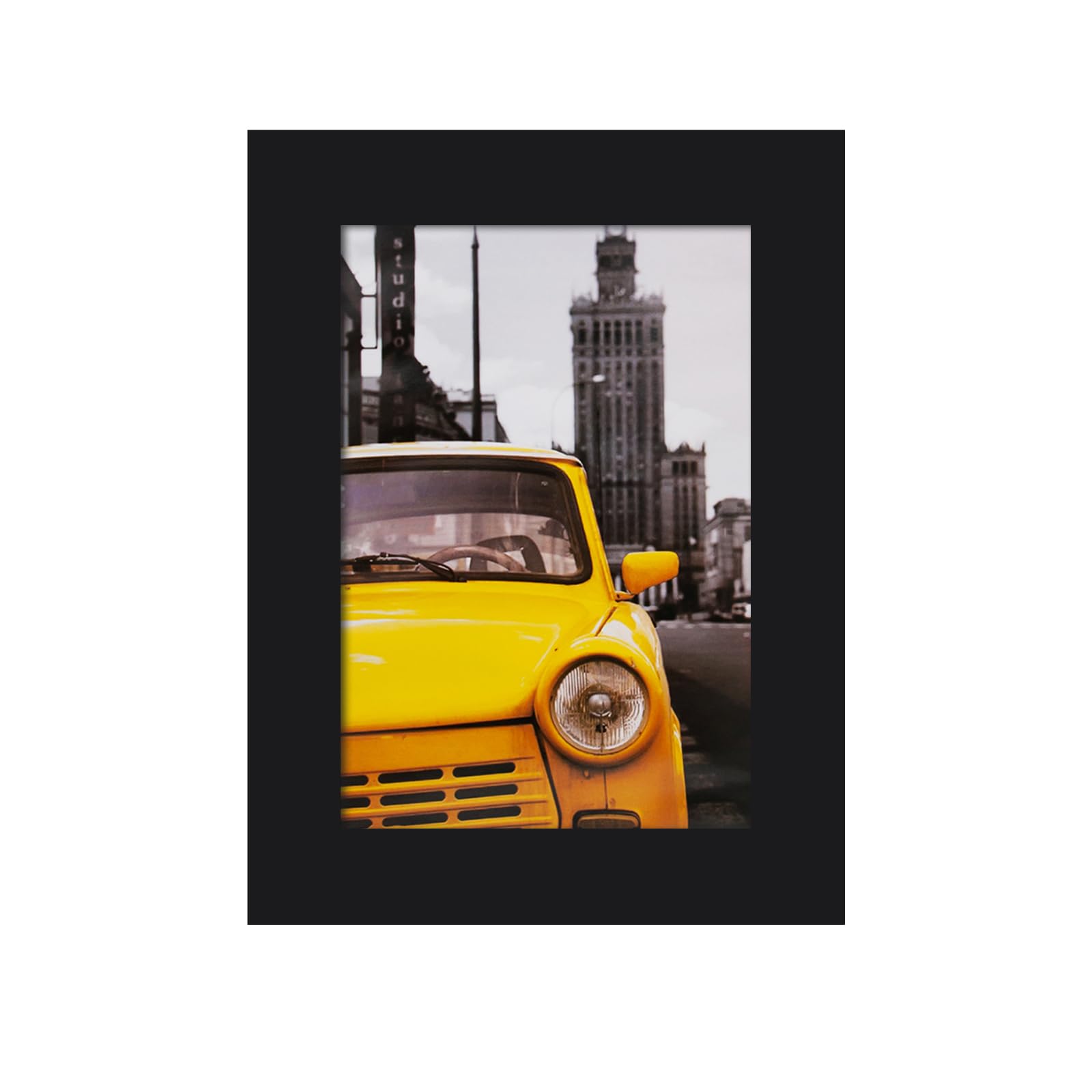 EGOFINE 5x3.5 Photo Frames, 100% Solid Wood Frames with Acrylic Glass, 5x3.5 Picture Frames for Tabletop and Wall Mounting, 9x12.7cm Small frames for Portrait, Printing, Landscape, Black — image 1