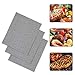 BSICPRO 3PCS BBQ Grill Mesh Mat Non Stick Reusable Barbecue Sheet Liners for Grilled Works On Electric Grill Oven Gas Charcoal BBQ Grill (Balck)