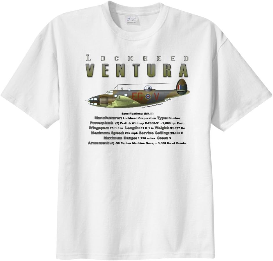 WarbirdShirts Lockheed Ventura Short Sleeve T-Shirt