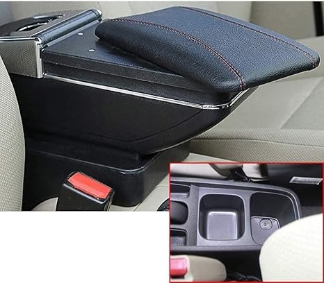 HZHAOWEI Caja de Almacenamiento de reposabrazos giratoria de una Sola