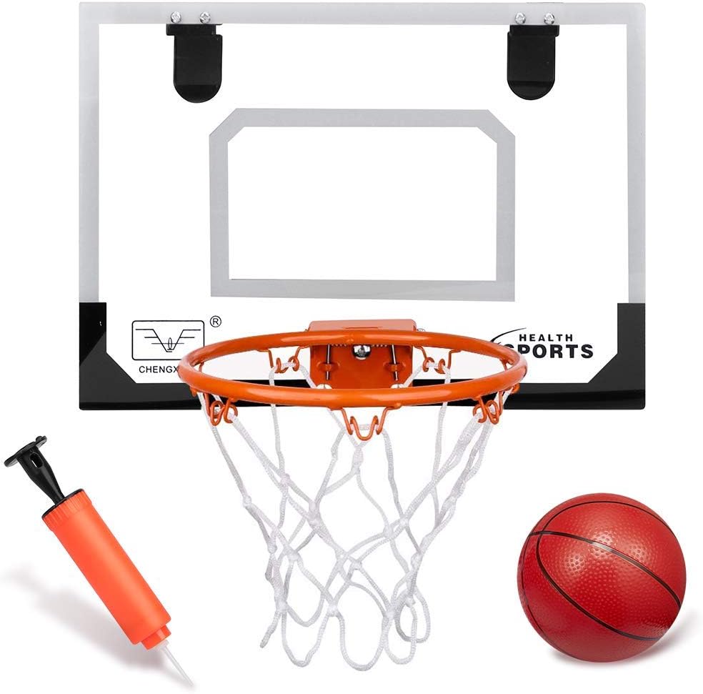Premium Boost Over The Door Basketball Hoop Wall Mount Set Backboard