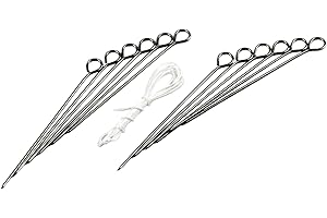Chef Craft Select Poultry Lacing Kit, 4 inch Pins and 54 inches of Lacing 12 Piece Set, White