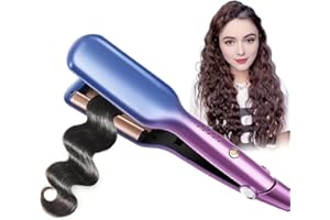 Deep Hair Waver, Crimper for Curling Hair Volumizing, Wave Curling Iron Hair Crimper,3 Barrel Ionic Wavy Hair Curler for Wome