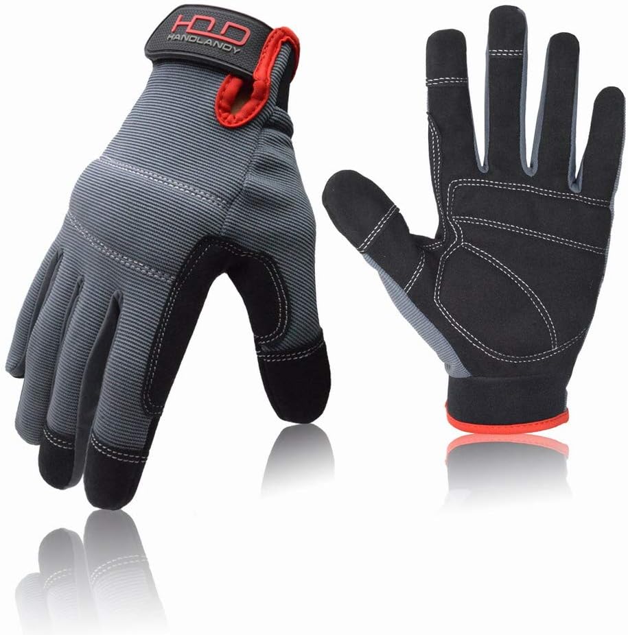 Mens Firm Grip General Utility Light Work Gloves, Mechanic Gloves
