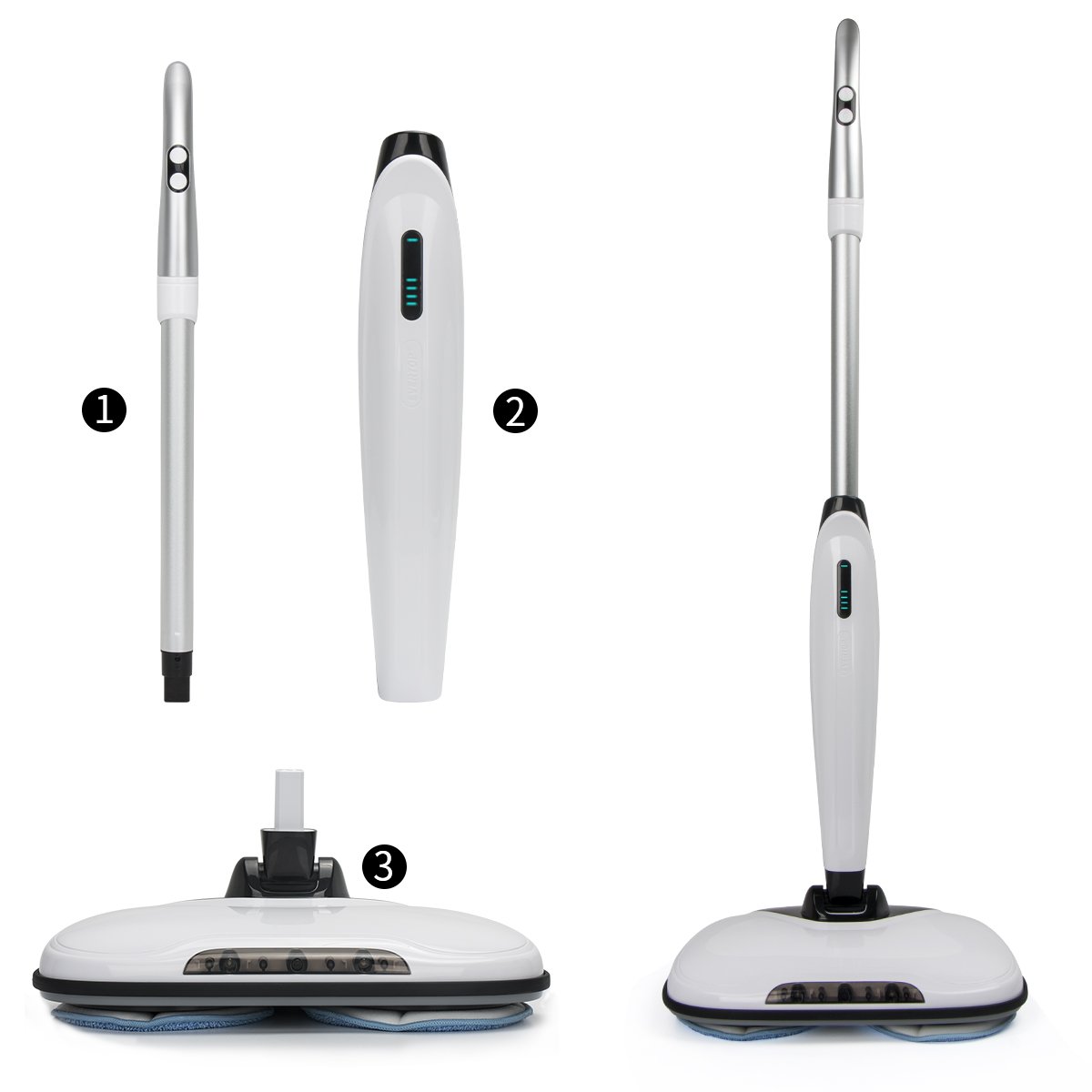 Spray Mop Mute Electric Mopping Magic Spin Scrubber Cordless Cleaners machines Wet/Dry with Water Tank ,2 Rotate Speed Modes Powerful Cleaner Ideal for Flat Hard/ Wooden/Tile Floor