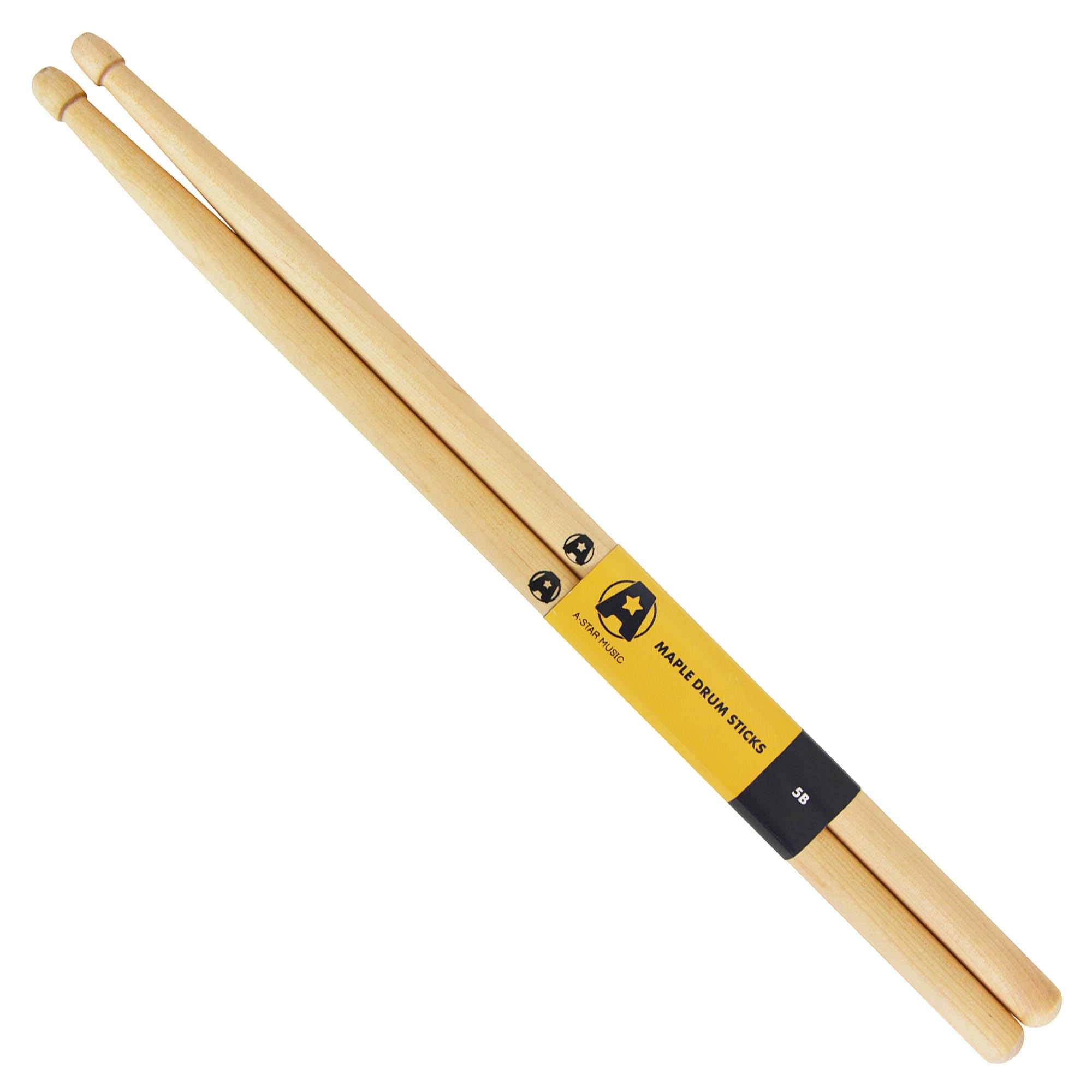 A-Star 5B Maple Drum Sticks Wood Tip - Pair