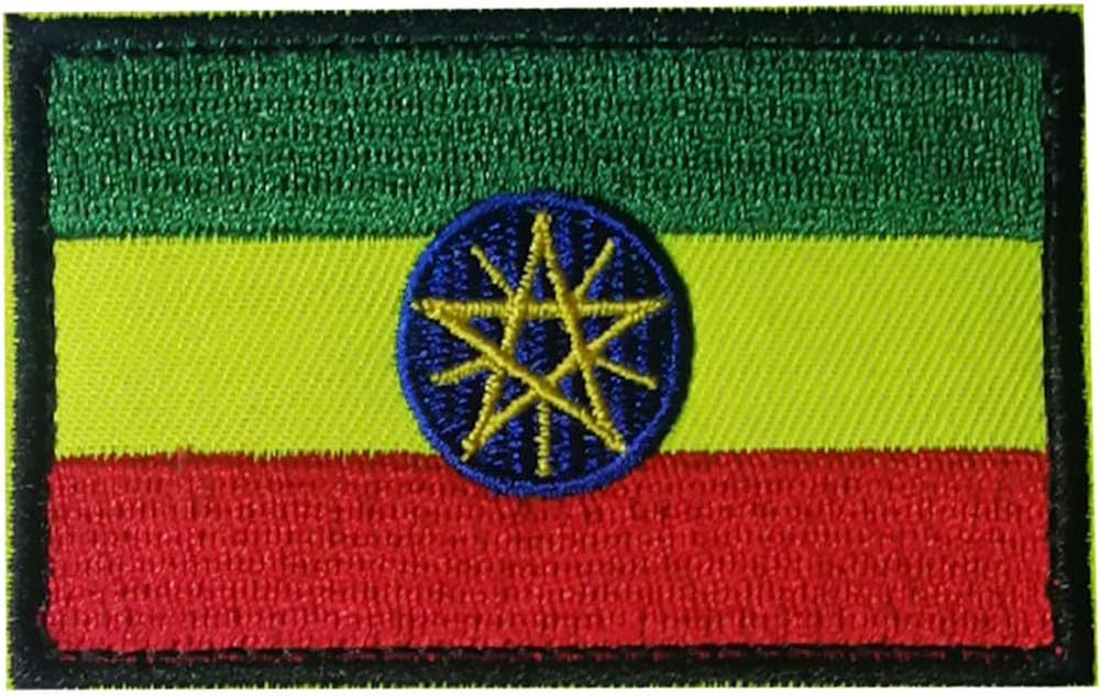 Ethiopia Flag Patch Embroidered Military Tactical Morale Patches (Ethiopia)
