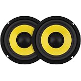 DriSentri 2 Pieces 5 Inch Bass Loudspeaker Woofer Speaker, Wide Frequency Response Car Audio Stereo Speaker for Car Audio/Home Theaters (5'')