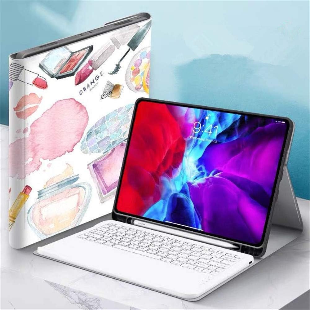 iPad Pro 12.9 2020 Keyboard Case (4th Gen) - Detachable Wireless Keyboard [Support Apple Pencil Charging] - Folio Stand Cover with Pencil Holder for iPad Pro 12.9 Inch 2020 (Pink)