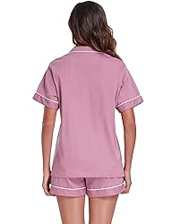 COLORFULLEAF Womens Pajama Sets Shorts Soft Cotton