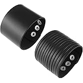 HZMAN 2Pcs Genuine Leather Bracelets for Men Punk Wide Cuff Bracelet Adjustable Black Leather Wristband Bracelet Jewelry Gift