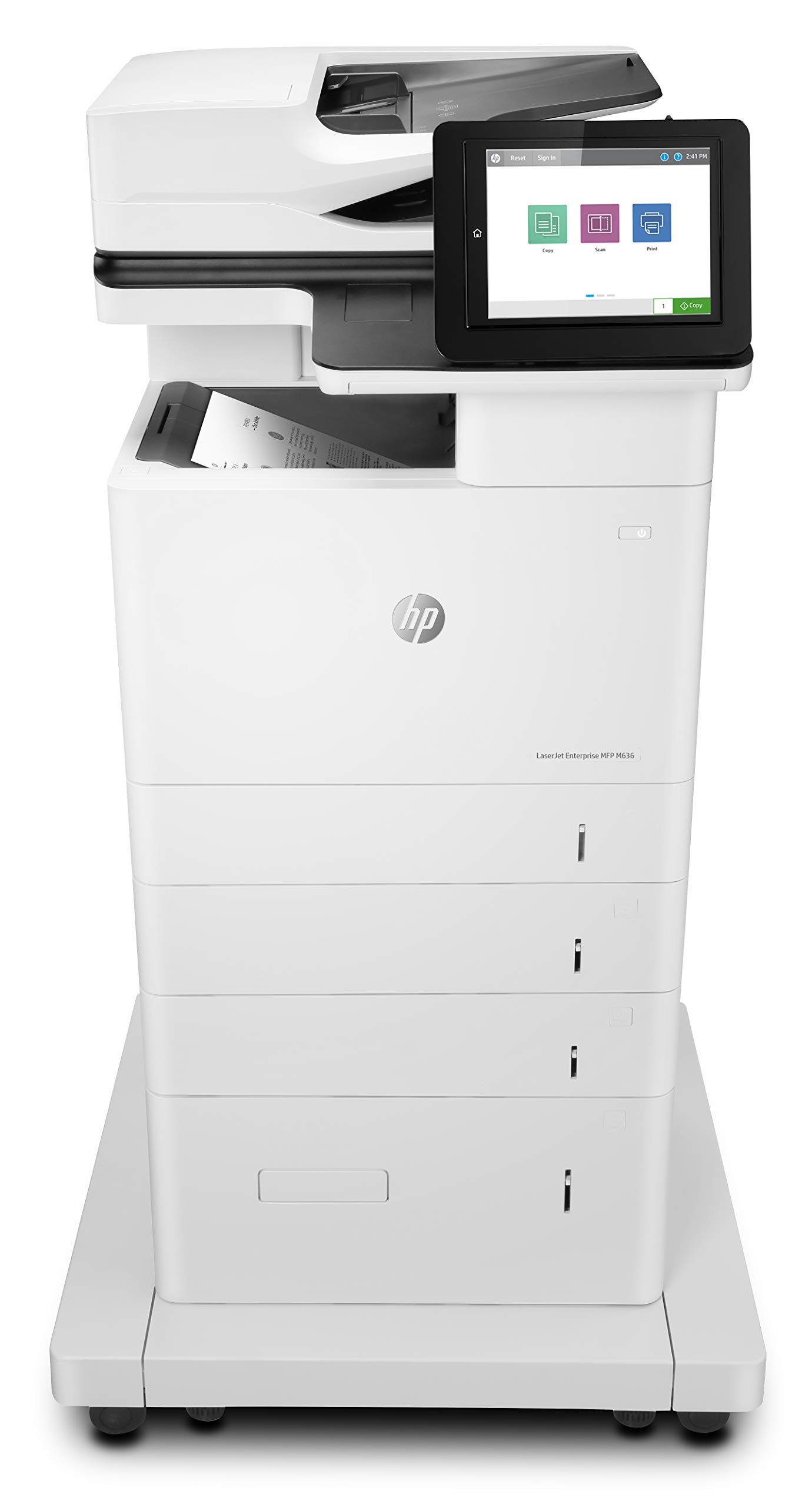 HP LaserJet Enterprise MFP M636fh Monochrome All-in-One Printer with built-in Ethernet & 2-sided printing (7PT00A), White