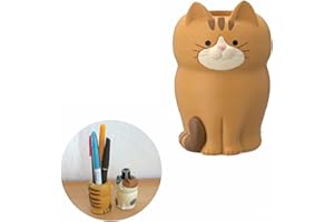 Cat Ornament, Phone Tablet Holder, Glasses Stand, Pen Holder, Desk Decoration with Multifunctional Use for Home