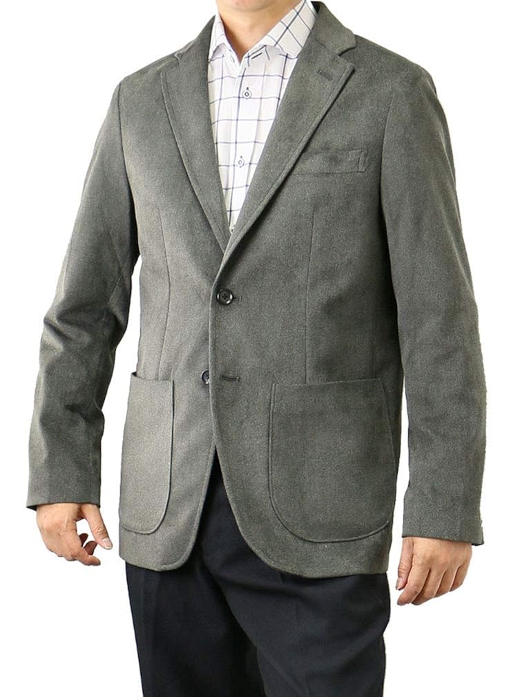 お買得 ウォームビズ ベロア調 テーラードジャケット ブレザー 上着