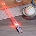 Lightsaber Chopsticks Light Saber Chopsticks Light Up Chop Sticks Reusable Funny Gift for Party (2 pairs, Blue Red)