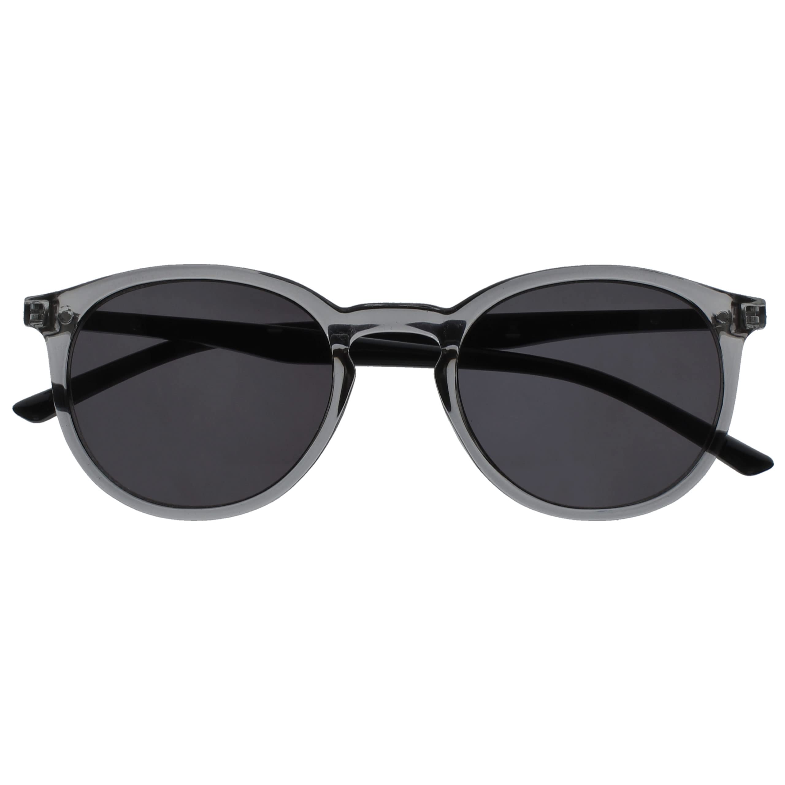 OPULIZE MET Reading SunGlasses for Women Men, Large Frame with UV400 Protection, Grey +0 (Pack of 1) — image 1