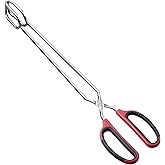 HINMAY Extra Long Scissor Tongs 16-Inch Stainless Steel Barbecue Grilling Tongs