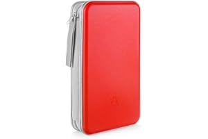 LIOVODE DVD Case, 96 Capacity CD Case Portable CD Case Holder Storage Hard Plastic DVD CD Wallet Holder Organizer for Car