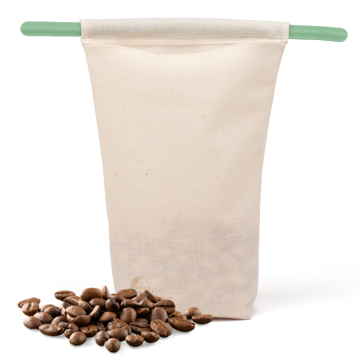 Photo 1 of Food Huggers Sustainable Coffee Storage| Bulk Bean Bag | Eco-Friendly, Zero-Waste | BPA-Free, Dishwasher Safe Silicone | Ideal for Groceries, Food | Reusable, Large (1pc)