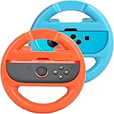 Lyvix Steering Wheel for Nintendo Switch 2/1 Joy-Con – Christmas Gift, Racing Wheel Compatible with NS2/NS/OLED for Mario Kart World 2025, Ergonomic Accessories with Quick Release & Installation Grips