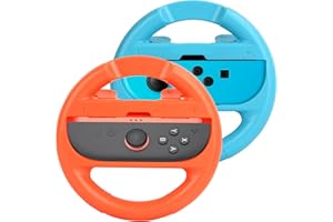 Lyvix Steering Wheel for Nintendo Switch 2/1 Joy-Con, Racing Wheel Compatible with NS2/NS/OLED for Mario Kart World 2025, Ergonomic Accessories, Quick Release & Installation Grips