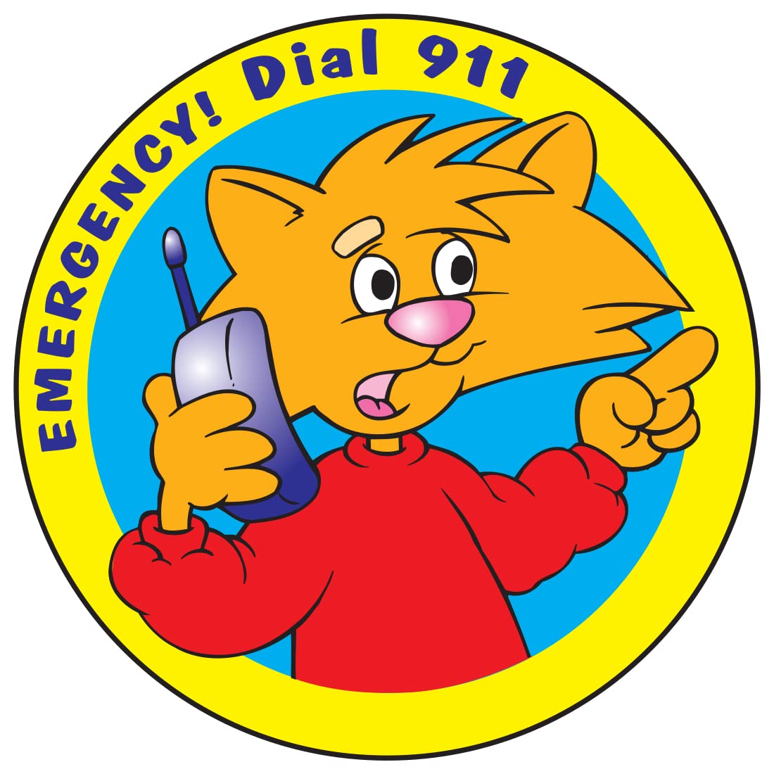 ZOCO - Safety Stickers - Emergency Dial Call 911 Sticker Roll (400 Stickers) - Fire Safety, Police, EMS Handout - Safety Message Stickers in Bulk for Kids - 2