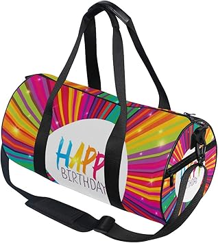 Amazon.com | Sports Duffel Bags Happy Birthday Rainbow Travel Gym Shoulder Bag Tote Handbag Backpack for Men Women Kids Boy Girl | Sports Duffels