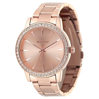 METROPOLITAN Damenuhr - SHINE - rotgold - MADE WITH CRYSTALS FROM SWAROVSKI