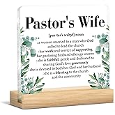 Pastor's Wife Gifts, Appreciation Gifts for Pastor's Wife Definition Clear Acrylic Desk Decorative Sign Decor
