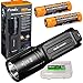 EdisonBright Fenix TK35 Ultimate 2018 Edition 3200 Lumen LED USB Rechargeable Tactical Flashlight/w 2 X Fenix 3500mAh Rechargeable Batteries Battery Carry case Bundle