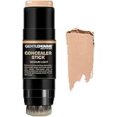 Gentlehomme Men's Concealer Stick with Brush for Dark Circles Eraser, Medium Light