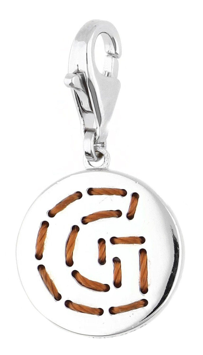 ESPRIT Women s Charm 925 Sterling Silver Rhodium Plated Letter Fabric G ESCH91129A000