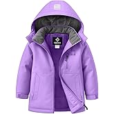 GEMYSE Kids Winter Jacket Waterproof Boys Girls Ski Jacket with Hood Windproof Warm Fall and Winter Outerwear