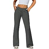 IPMQ Womens Sweatpants Cotton Lounge Pants Wide Leg Drawstring Joggers Fall Athletic Outfits with Pockets 2025
