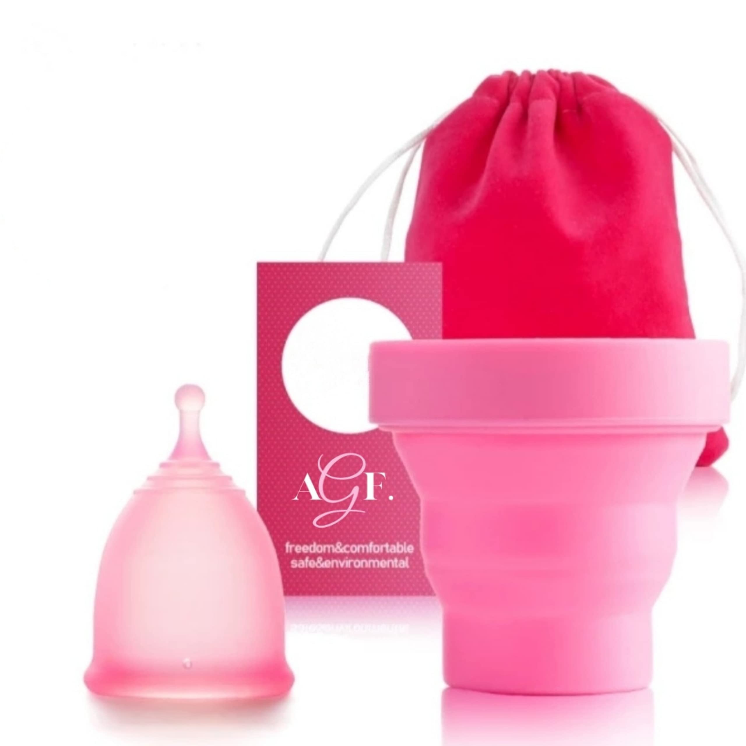 Menstrual Cup - Set of 1 Reusable Period Cup with 1 Sterilising Cup, Hygienic and Soft Silicone Menstruation Kit for Women & Girls