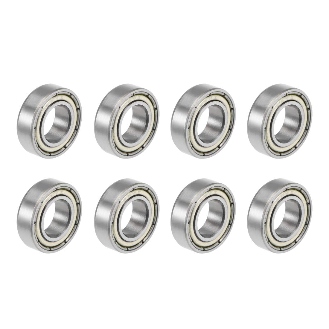 sourcing map 688ZZ Deep Groove Ball Bearings Z2 8mm X 16mm X 5mm Double Shielded Carbon Steel 8pcs