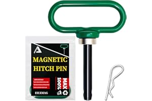 EilxMag Magnetic Hitch Pin, Lawn Mower Trailer Hitch Pins - Strong Heavy Duty Neodymium Magnet Trailer Gate Pin for Mowers, L