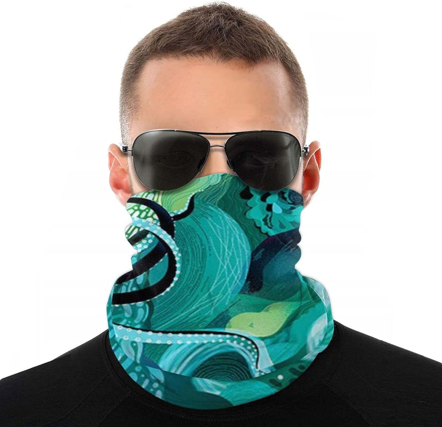 Blue cool and refreshing Cover Scarf Bandanas Face