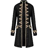 FunParrot Men's Steampunk Jacket Gothic Frock Tailcoat Uniform Halloween Costume