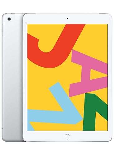 Apple iPad (10.2-in, Wi-Fi/LTE, 32GB) - Silver (7th Gen, 2019) (Renewed)