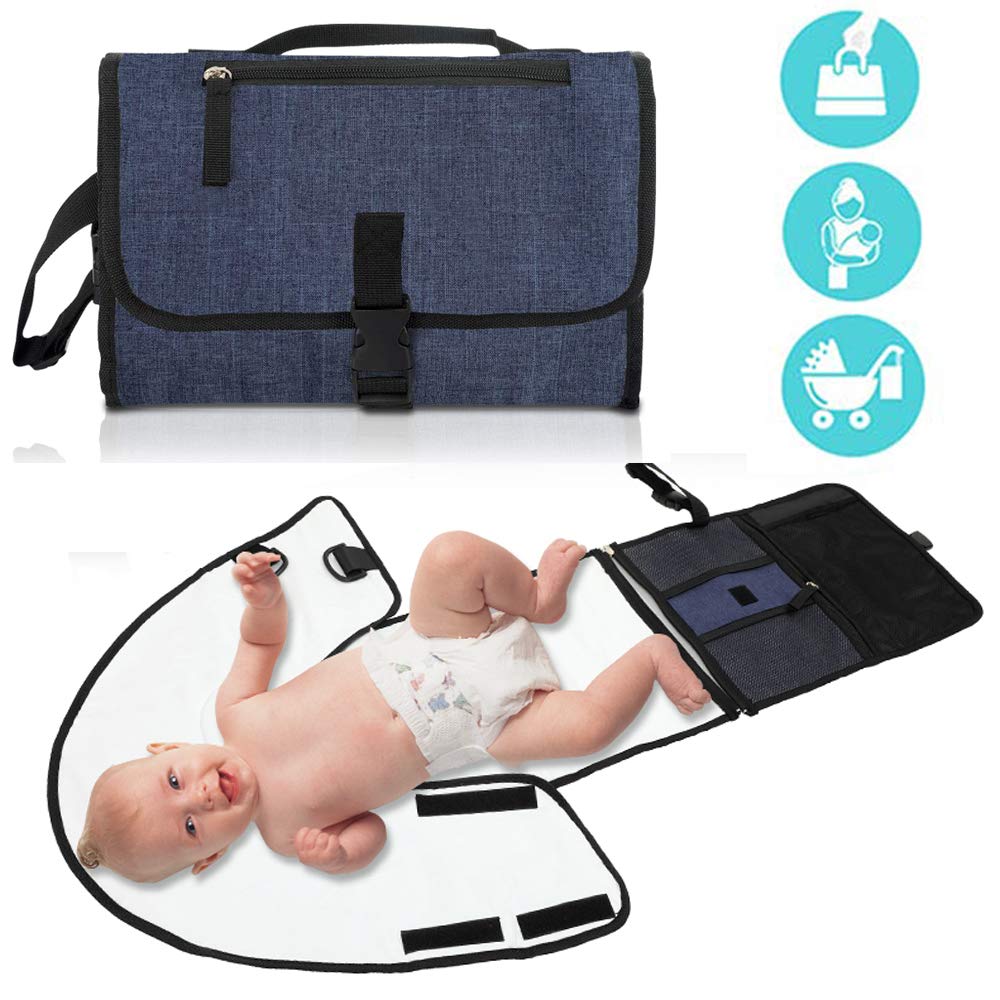 diaper changing pad with barrier