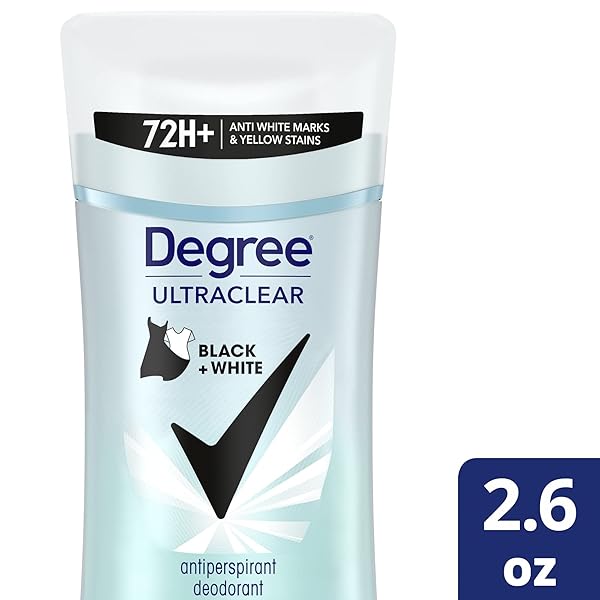 DEGREE MOTIONSENSE ULTRACLEAR BLACK+WHITE ANTIPERSPIRANT DEODORANT STICK, 2.6 OZ (PACK OF 12)