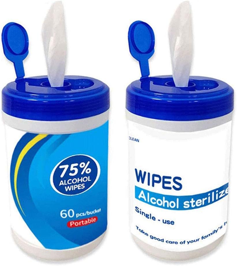 1×60 Sheets 75% Cleaning Wet Wipes Disinfectant Wipes Portable Hand Strong Dry Wipes Towel Disposable Wash Sterilization Disinfection Wipes for Antiseptic Skin Cleaning Care for Home Indoor