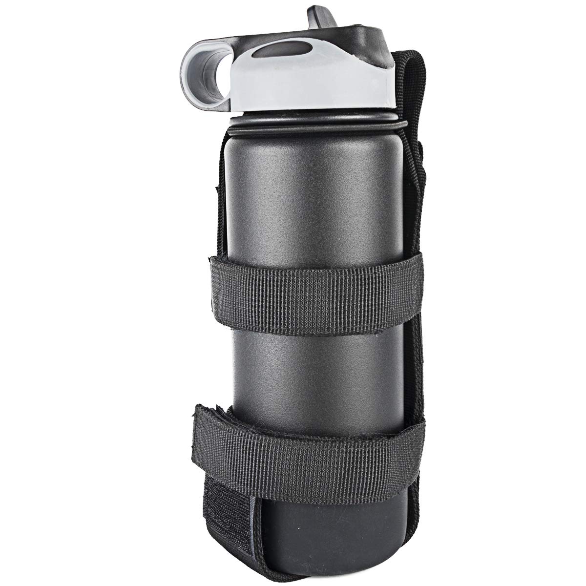 IronSeals AQ 2 Pack Large Adjustable Tactical Water Bottle Holder Molle