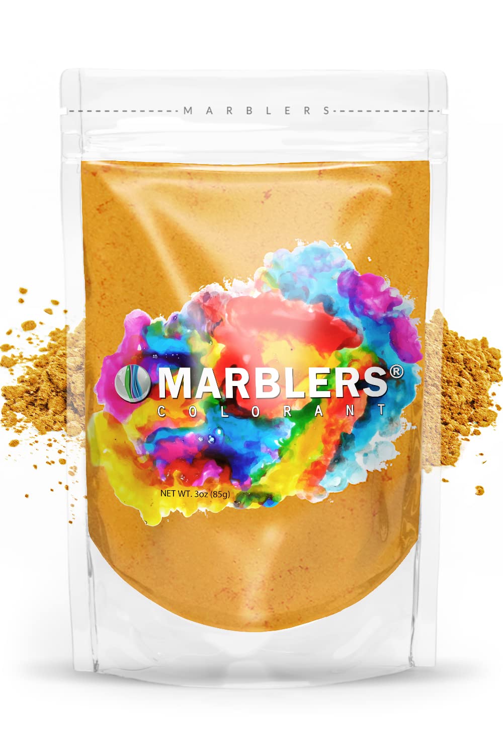 MARBLERS Gold Mica Powder [Boutique Gold] 3oz (85g) | Cosmetic Grade | Epoxy Resin Pigment | Dye | Non-Toxic, Vegan, Cruelty-Free | Lip Gloss, Nails, Body Butter | Bath Bomb, Candle & Soap Making