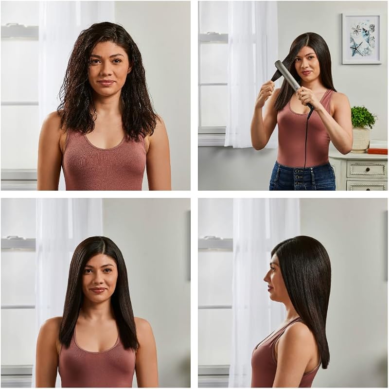 Glätteisen Profi [Hitzeschutzsensor um Haarschäden zu verringern] Keratin Protect (hochwertige Keratin-Keramikbeschichtung mit Mandelöl) Digitales Display, 160-230°C, Haarglätter S8593
