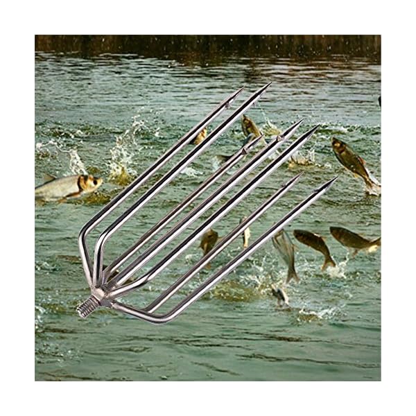 Cyfie-Barbed-Steel-7-Prong-Tine-Harpoon-Fishing-Spear-Gig-Gaff-Fork-Hook-with-8mm-Screw-for-Frog