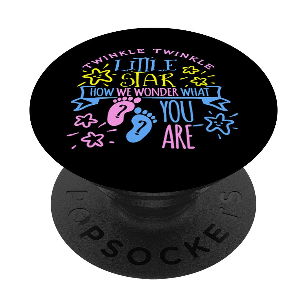 Twinkle Little Star How We Wonder What You Are Gender Reveal PopSockets PopGrip: Swappable Grip for Phones & Tablets